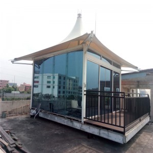 Prefabricerade tillverkare av metall byggnadsmaterial glasvägg lyxigt hotellhotell tält
