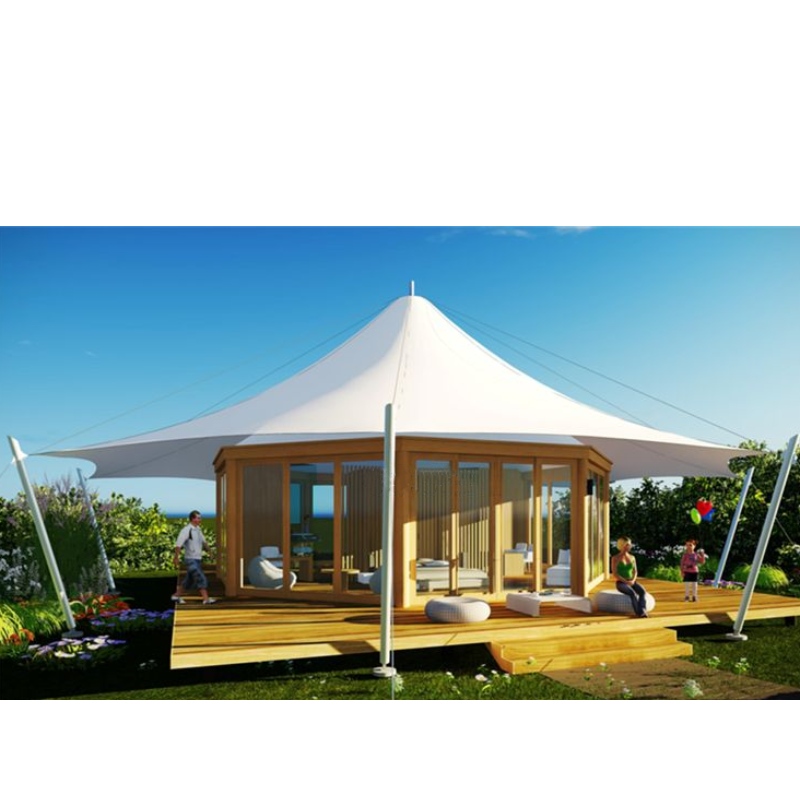 Prefabhus Glamping Tents Luxury Tent Hotel Resort i Australien med vardagsrum och badrum