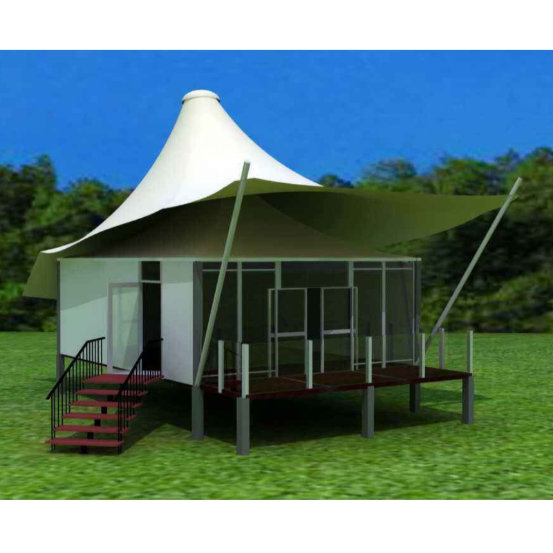 Prefabhus Glamping Tents Luxury Tent Hotel Resort i Australien med vardagsrum och badrum