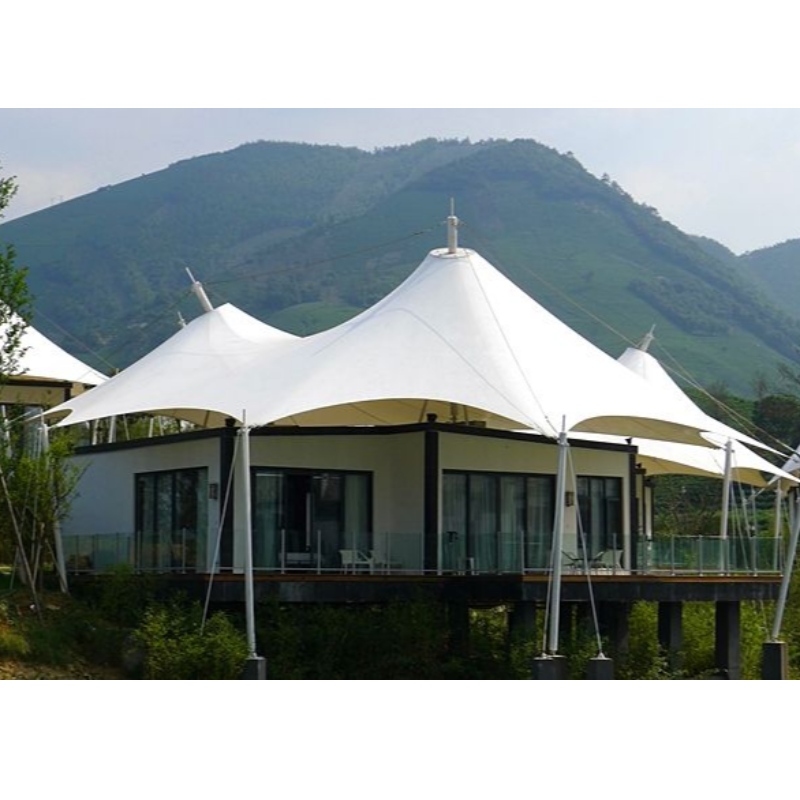 Prefab 2 personer Hus Kina Glamping lyxigt tält Hotell tält Resort med badrum och inredning